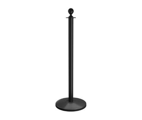 black-ball-top-stanchion-post-sloped-base