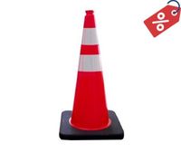 28" Orange Traffic Cone with Black Base