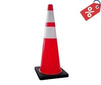 36" Orange Traffic Cone with Black Base