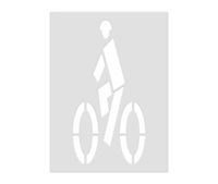 Bike Lane with Helmet | Marking Stencil