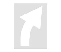 5' Arrow | Straight or Curved | Marking Stencil