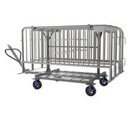 7.5 ft Metal Barricade Bundle and Transportation Cart