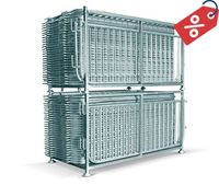 8 ft Metal Barricade Bundle and Storage Rack