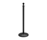 Black Ball Top Stanchion Post with Sloped Base
