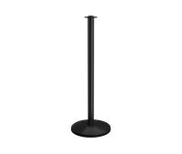 Black Flat Top Stanchion Post with Sloped Base
