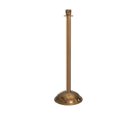 Polished Brass Crown Top Stanchion Post with Dome Base