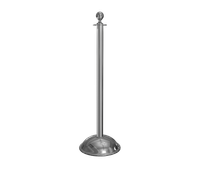 Polished Stainless Ball Top Stanchion Post with Dome Base