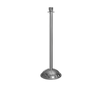 Polished Stainless Crown Top Stanchion Post with Dome Base