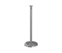Polished Stainless Flat Top Stanchion Post with Sloped Base